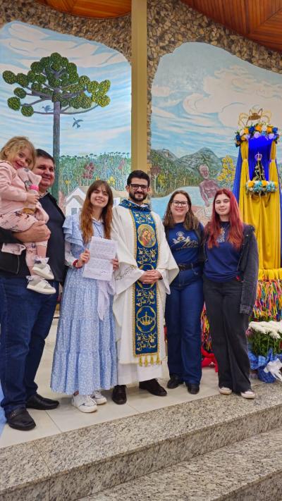 A Casa da Mãe Aparecida ficou pequena na segunda celebração da manhã em Laranjeiras do Sul